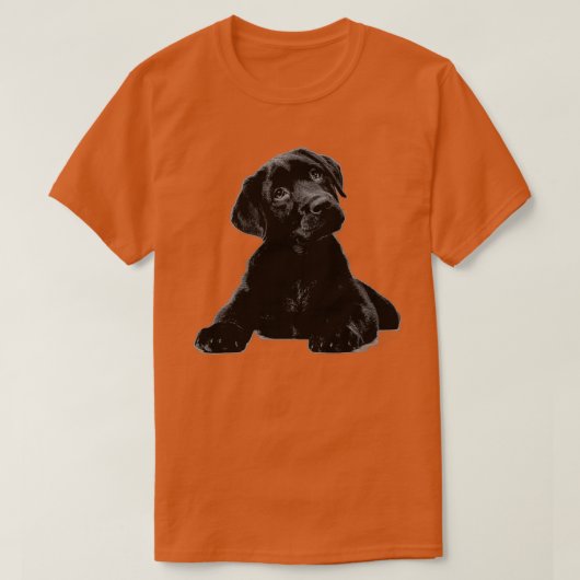 Niedlicher schwarzer Lab Welpenhund - Gigapixel-s T-Shirt (Design vorne)