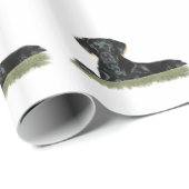 Niedlicher schwarzer Labrador Geschenkpapier (Rolleneckpunkt)