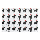 Niedlicher schwarzer Labrador-Hund mit Kissenbezug (Rückseite)