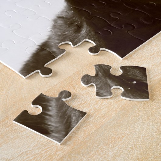 Niedlicher schwarzer Labrador Puzzle (Seite)