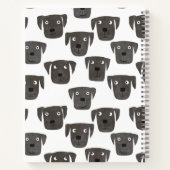Niedlicher Schwarzer Labrador Retriever Hund Notizblock (Rückseite)