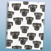 Niedlicher Schwarzer Labrador Retriever Hund Notizblock