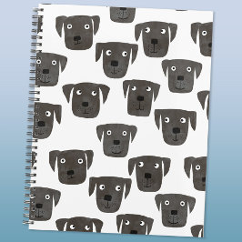Niedlicher Schwarzer Labrador Retriever Hund Notizblock