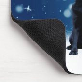 Niedlicher Schwarzer Mops Hund Weihnachten Weihnac Mousepad (Ecke)