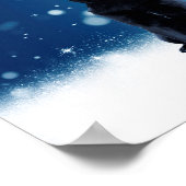 Niedlicher Schwarzer Mops Hund Weihnachten Weihnac Poster (Ecke)