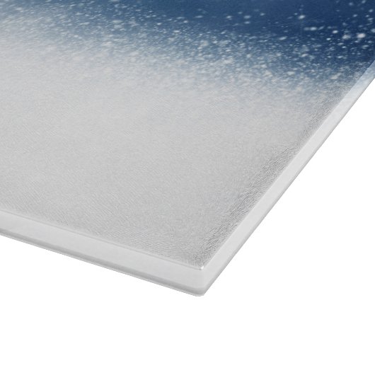 Niedlicher Schwarzer Mops Hund Weihnachten Weihnac Schneidebrett (Ecke)