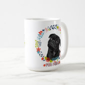 Niedlicher Schwarzer Mops - Mops Mama Kaffeetasse (VorderseiteRechts)