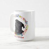 Niedlicher Schwarzer Mops - Mops Mama Kaffeetasse (Vorderseite Links)