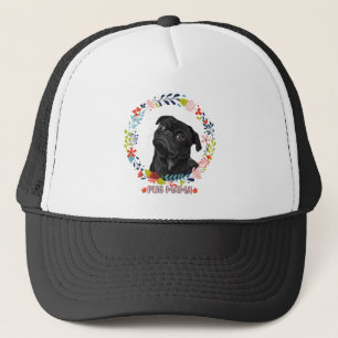 Niedlicher Schwarzer Mops - Mops Mama Truckerkappe