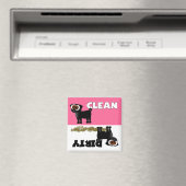 Niedlicher schwarzer Mops sauber / Geschirrspüler Magnet (In Situ (Geschirrspüler))