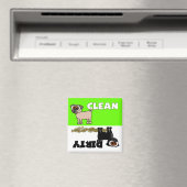 Niedlicher schwarzer Mops sauber / Geschirrspüler Magnet (In Situ (Geschirrspüler))