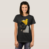Niedlicher Schwarzer MOPS Sticker Klassischer T - T-Shirt (Vorne ganz)