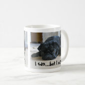 Niedlicher schwarzer Mops Welpe ich will nicht Kaffeetasse (VorderseiteRechts)