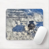 Niedlicher Schwarzer Rabe im Schnee-Foto Mousepad (Mit Mouse)