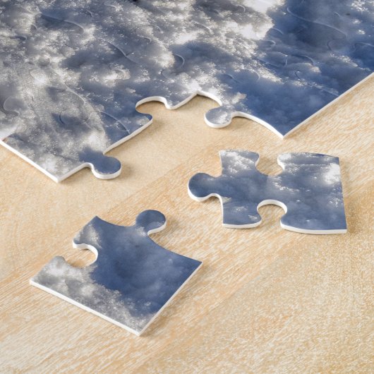 Niedlicher Schwarzer Rabe im Schnee-Foto Puzzle (Seite)