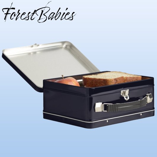 Niedlicher Schwarzer Schlange Schlangenschlange Fa Metall Brotdose