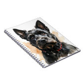 NIEDLICHER SCHWARZER SCOTTISH TERRIER HUND NOTIZBLOCK (Rechte Seite)