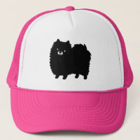 Niedlicher schwarzer Spitz Cartoon Dog