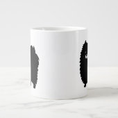 Niedlicher Schwarzer Spitz Jumbo-Tasse (Vorderseite)