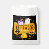 Niedlicher schwarzer Spooktacularer Spaß Halloween Geschenktütchen (Vorderseite)