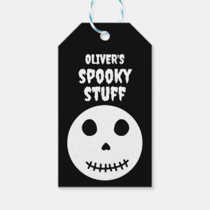 Niedlicher schwarzer Spooky Stuff Kids Halloween S Geschenkanhänger