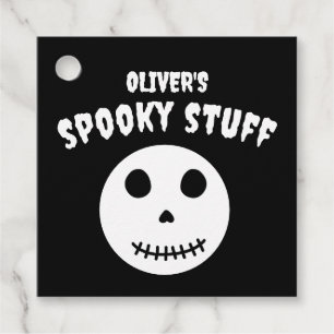 Niedlicher schwarzer Spooky Stuff Kids Halloween S Geschenkanhänger