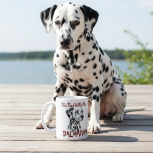 Niedlicher Schwarzer Tee & Dalmatiner PERSONALISIE Kaffeetasse