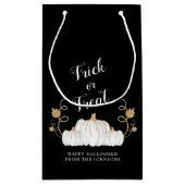 Niedlicher Schwarzer Trick oder Treat Pumpkin Hall Kleine Geschenktüte (Rückseite)