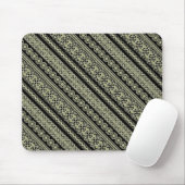 Niedlicher schwarzer ukrainischer Ornament-Hinterg Mousepad (Mit Mouse)