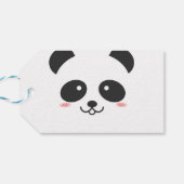 Niedlicher schwarzer und weißer Kawaii-Panda-Bär Geschenkanhänger (Rückseite Horizontal)