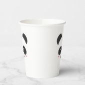 Niedlicher schwarzer und weißer Kawaii-Panda-Bär Pappbecher (Links)