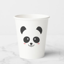 Niedlicher schwarzer und weißer Kawaii-Panda-Bär Pappbecher