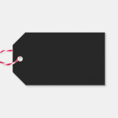 Niedlicher Schwarzer Weihnachtsfeiertag Geschenkanhänger (Rückseite Horizontal)