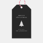 Niedlicher Schwarzer Weihnachtsfeiertag Geschenkanhänger (Vorderseite)