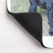 Niedlicher Schwarzer Welpe Mousepad (Ecke)