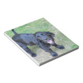 Niedlicher Schwarzer Welpe Notizblock (angewinkelt)