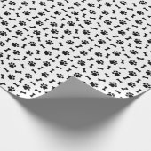 Niedlicher Schwarzhundebanddruck Geschenkpapier (Ecke)