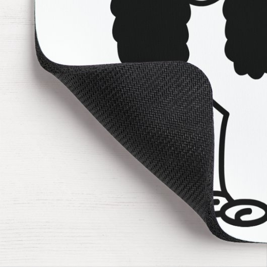 Niedlicher Schwarzweiss-Cockerspaniel-Cartoon Mousepad (Ecke)