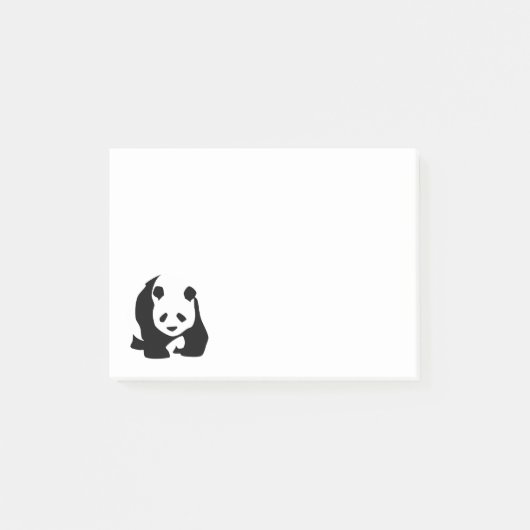 Niedlicher Schwarzweiss-Panda-Bär Post-it Klebezettel (Vorderseite)