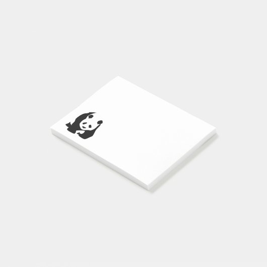 Niedlicher Schwarzweiss-Panda-Bär Post-it Klebezettel (angewinkelt)