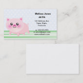 Niedlicher Schwein-Cartoon Visitenkarte (Vorne/Hinten)