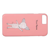 Niedlicher Schwein kundenspezifischer iPhone Fall Case-Mate iPhone Hülle (Rückseite (Horizontal))