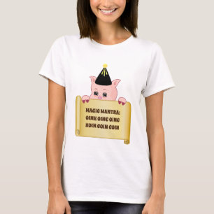 Niedlicher Schweine Guru T-Shirt