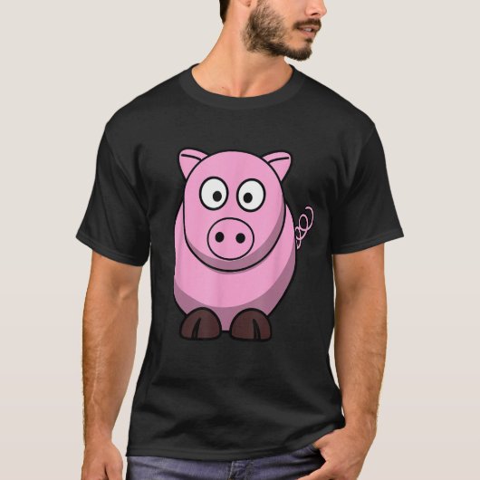 Niedlicher Schweine Pullover! Glücklicher Cartoon T-Shirt (Vorderseite)