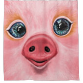 Niedlicher Schweineduschvorhang Duschvorhang (Vorderseite)
