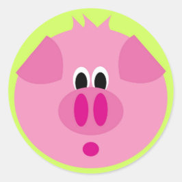 Niedlicher Schweinekleber Runder Aufkleber
