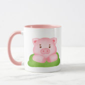 niedlicher Schweineliebhaber fügen Text hinzu Tasse (Links)