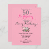 Niedlicher Schweinestall, der zum Geburtstag angep Einladung (Vorne/Hinten)