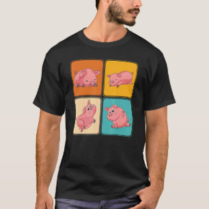 Niedlicher Schweinezuchtbetrieb Pop tierischen Bau T-Shirt