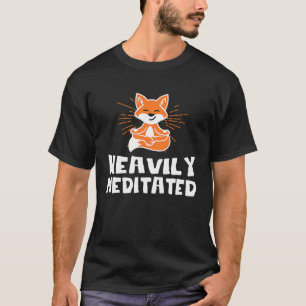 Niedlicher Schwerer Fuchs meditierte Yoga Fuchs Yo T-Shirt